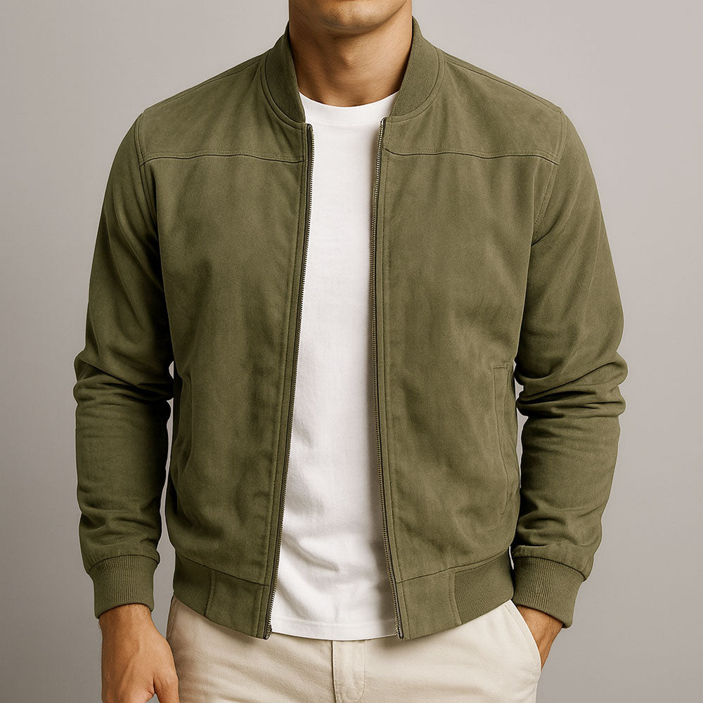 Veste en cuir suede urbaine