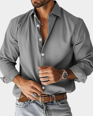 Chemise boutonnée étirement coupe slim pour homme