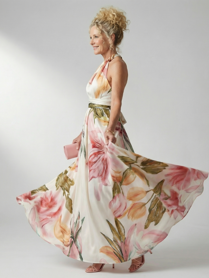 Charlotte | Robe maxi fleurie légère Amiel