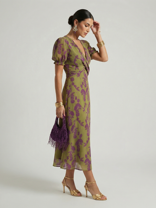 Inès | Robe midi florale détendue Virel