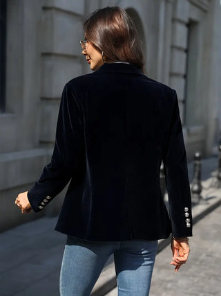 Suzanne | Blazer en ajusté avec boutons dorés pour femmes