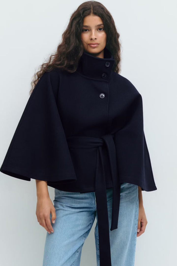 Beaumont Nice | Manteau cape à ceinture pour femmes