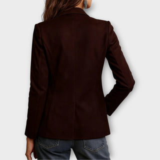 Beaumont Nice | Blazer en daim à boutons pour femmes