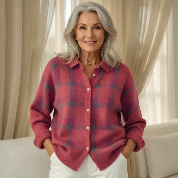 Anne | Blouse chaude à carreaux