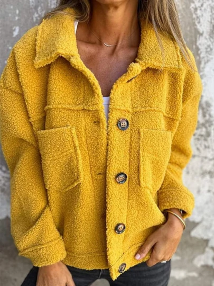 Olympe | Manteau à boutons texturé pour femmes