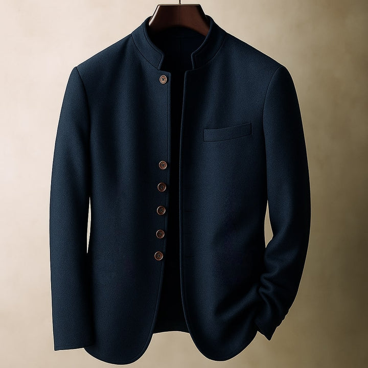 Veste en laine avec col droit