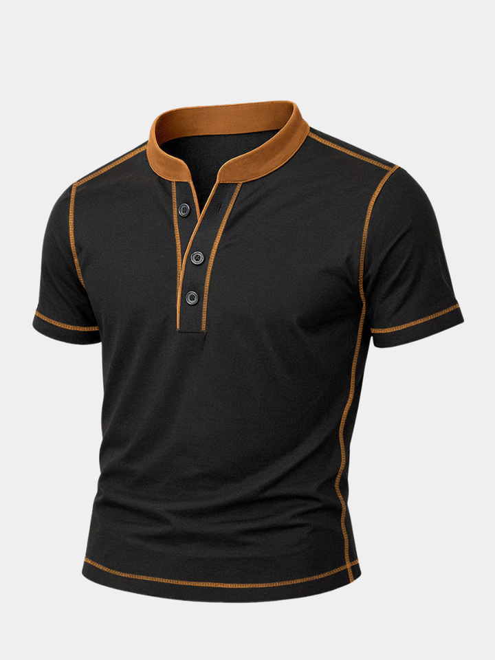 Chemise Henley avec bord ember