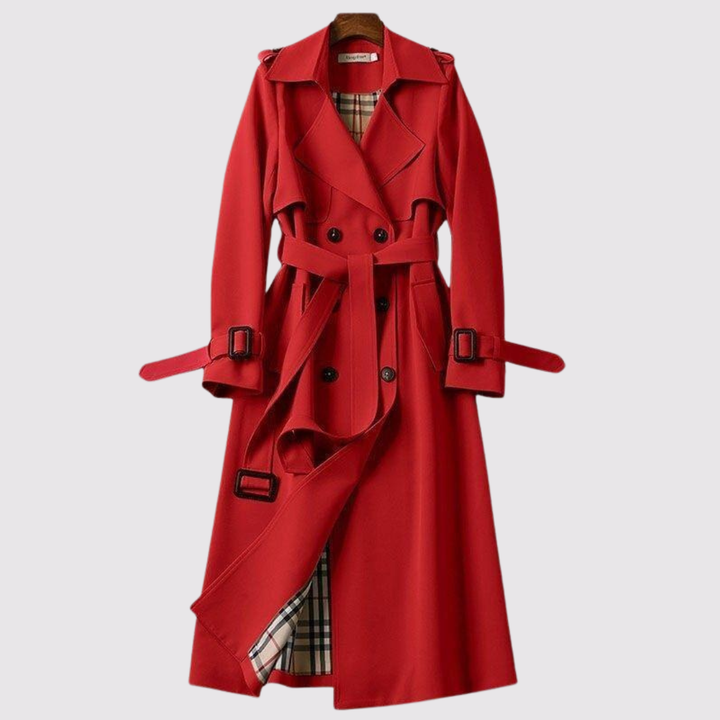 Brigitte | Tranchée manteau longue à ceinture pour femmes