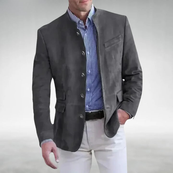 Veste en cuir suede