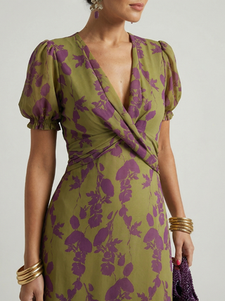 Inès | Robe midi florale détendue Virel