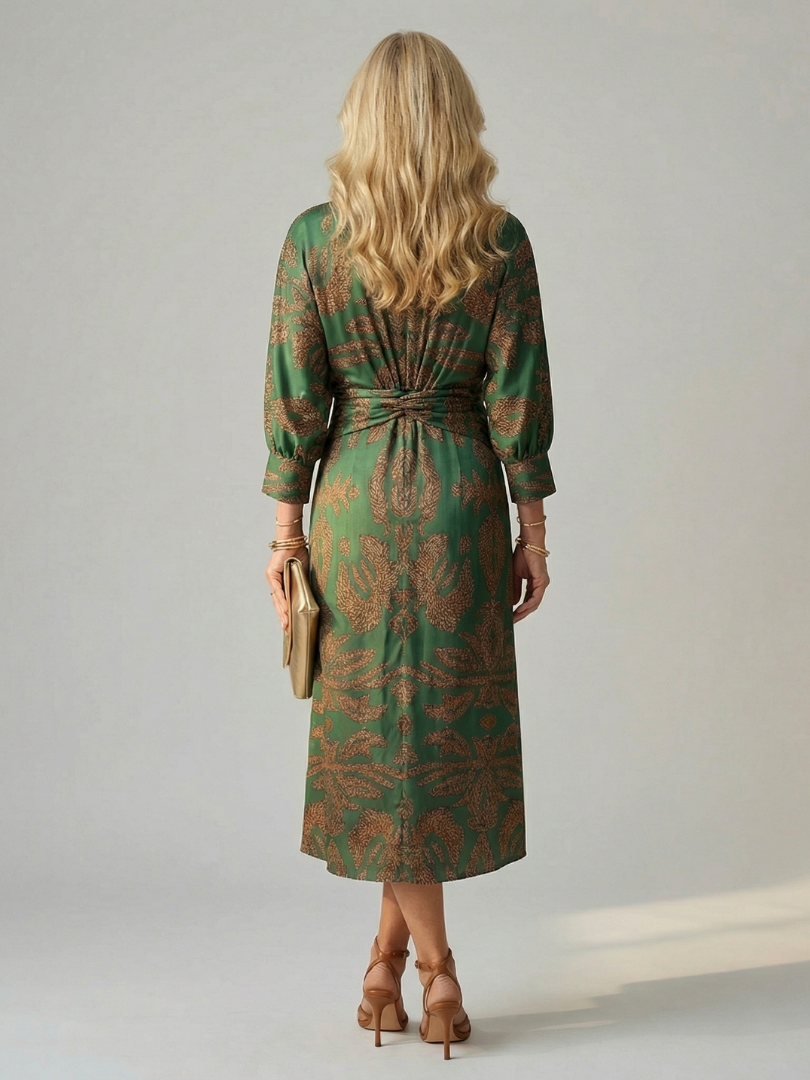 Alice | Robe midi wrap naturelle Lune
