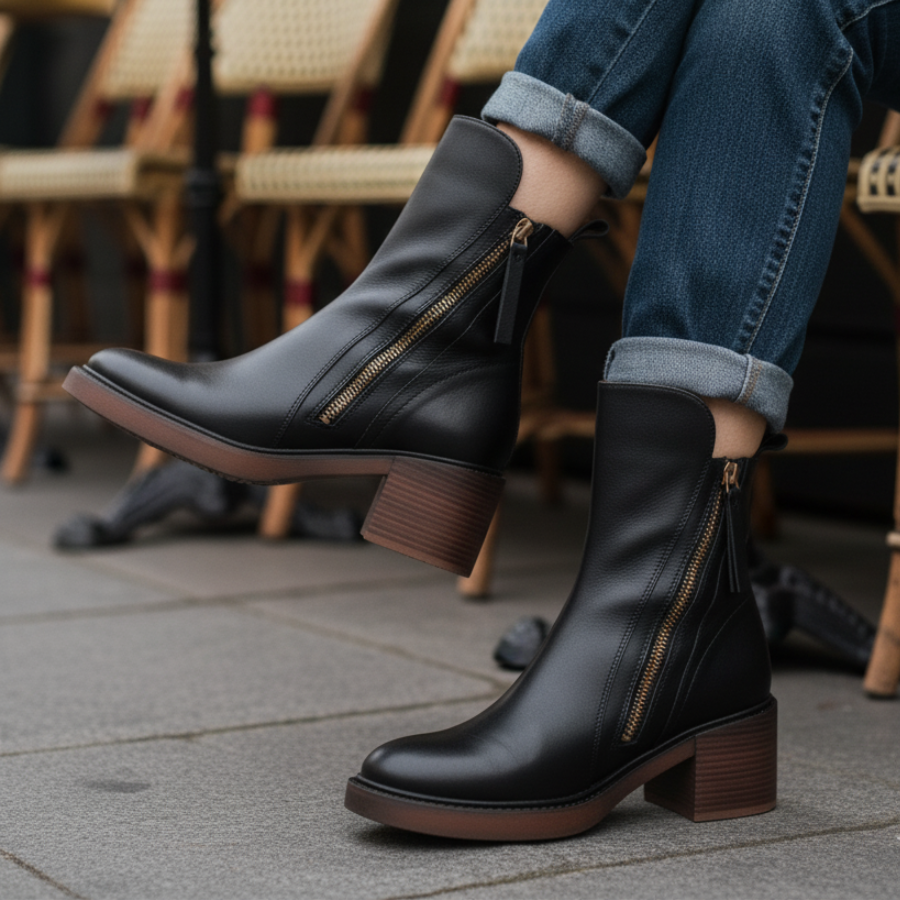 Bérénice | Bottines zippées talon confort Isabelle