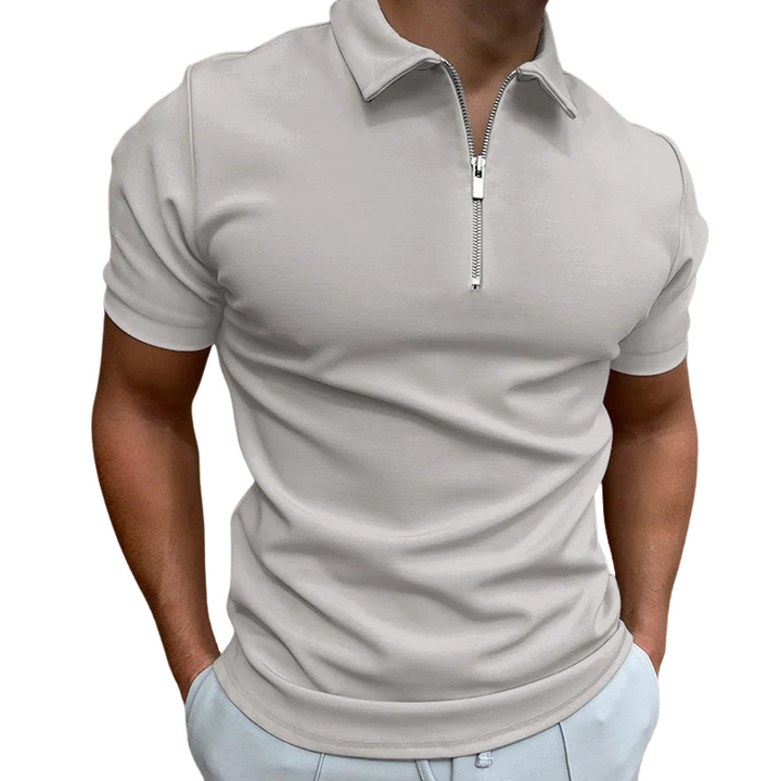 Polo moderne avec zip mi-haut
