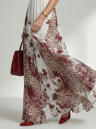 Sarah | Robe maxi plissée blanche Orlune