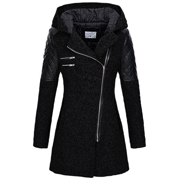 Beaumont Nice | Manteau à capuche zip asymétrique pour femmes