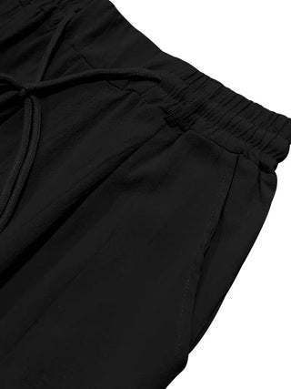 Nichols | Pantalon ample en lin à cordon de serrage