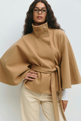 Beaumont Nice | Manteau cape à ceinture pour femmes