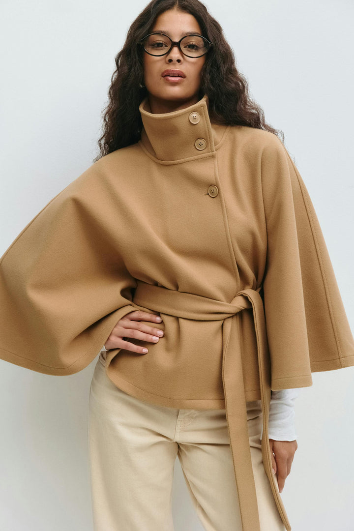Beaumont Nice | Manteau cape à ceinture pour femmes