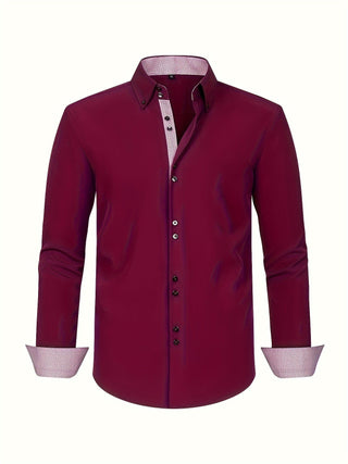 Chemise élégante légère avec détails contrastés