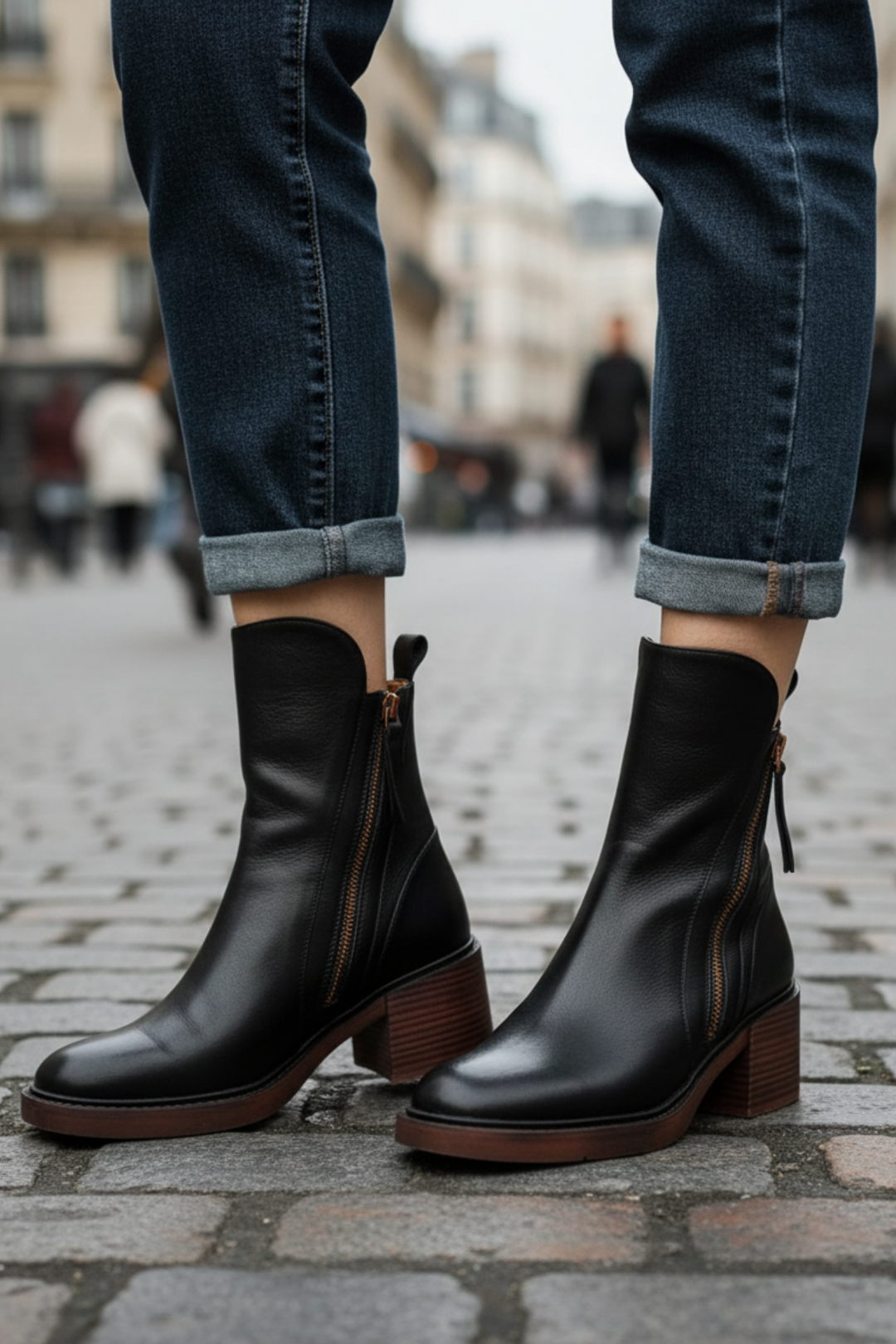 Bérénice | Bottines zippées talon confort Isabelle