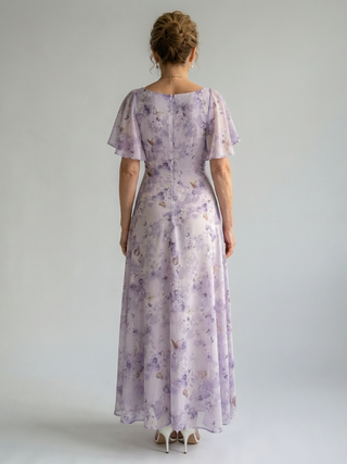 Anaïs | Robe midi à manches volantes Vaelis