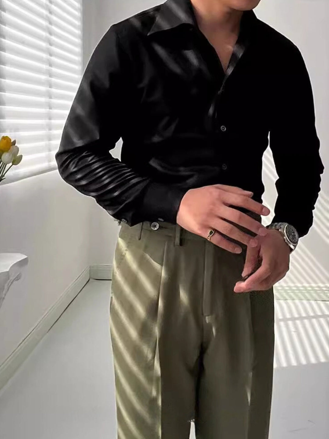 Chemise athlétique italienne pour homme en bambou