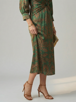 Alice | Robe midi wrap naturelle Lune
