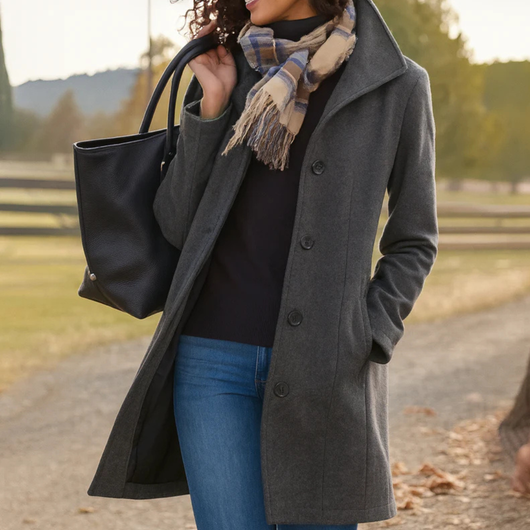 Beaumont Nice | Manteau en laine à coupe droite pour femmes