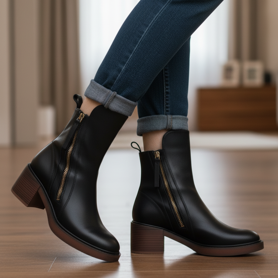 Bérénice | Bottines zippées talon confort Isabelle