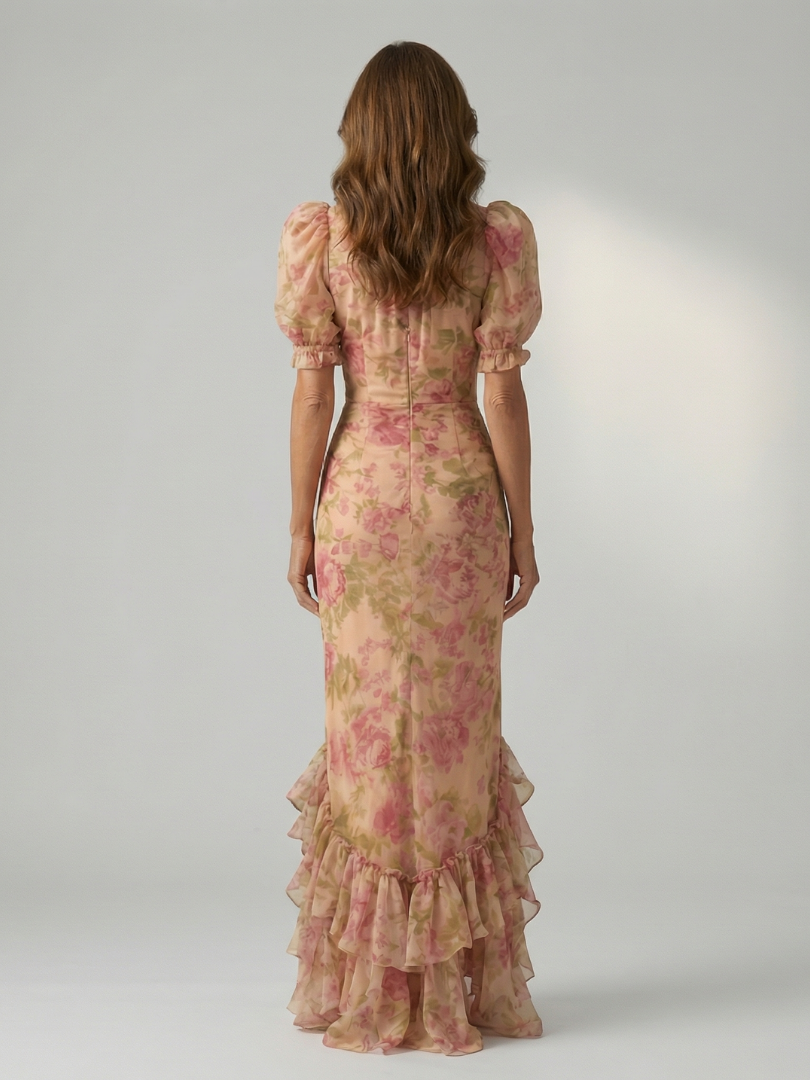 Gabrielle | Robe maxi à col montant doux Vianne
