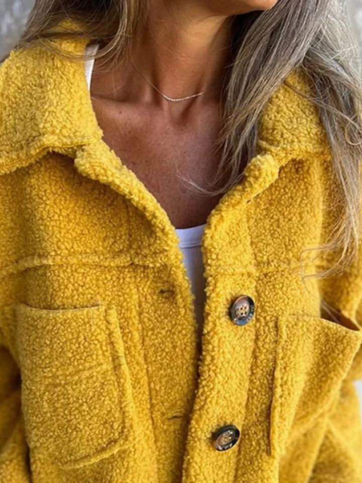 Olympe | Manteau à boutons texturé pour femmes