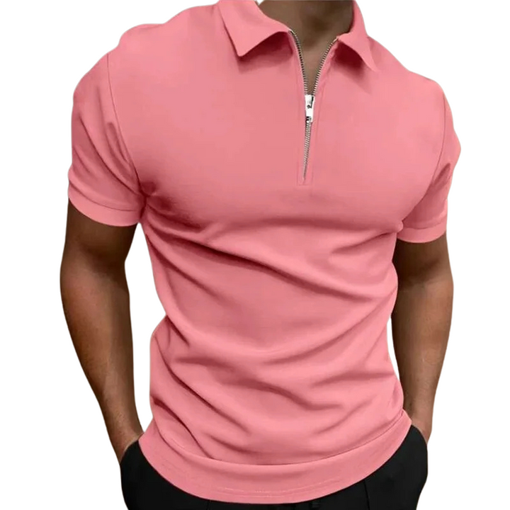 Polo moderne avec zip mi-haut