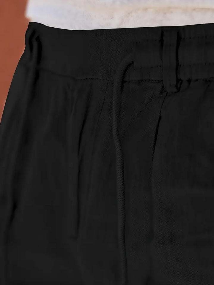 Nichols | Pantalon ample en lin à cordon de serrage