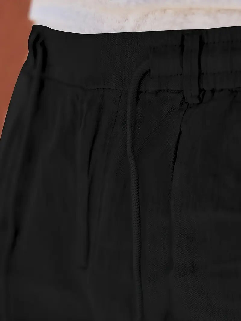 Quentin | Pantalons larges en lin avec cordon