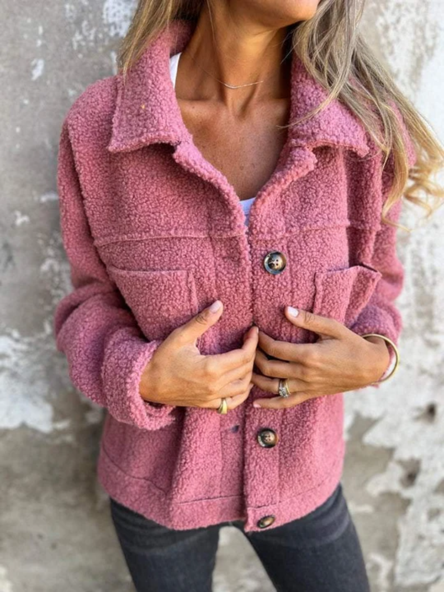 Olympe | Manteau à boutons texturé pour femmes