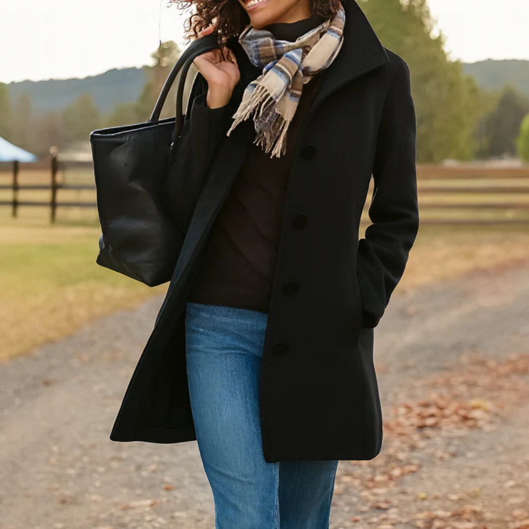 Beaumont Nice | Manteau en laine à coupe droite pour femmes