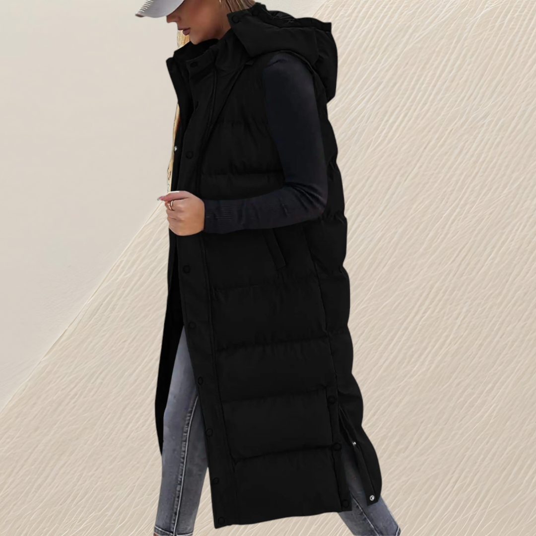 Beaumont Nice | Gilet quiltée longue détendue pour femmes