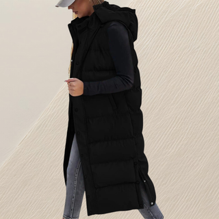 Beaumont Nice | Gilet quiltée longue détendue pour femmes