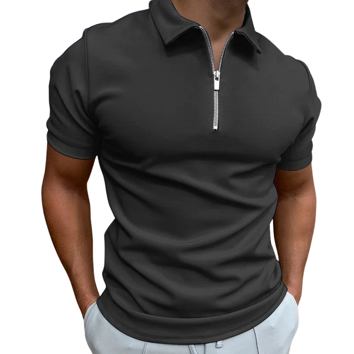 Polo moderne avec zip mi-haut