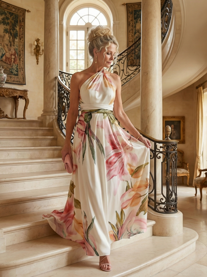 Charlotte | Robe maxi fleurie légère Amiel