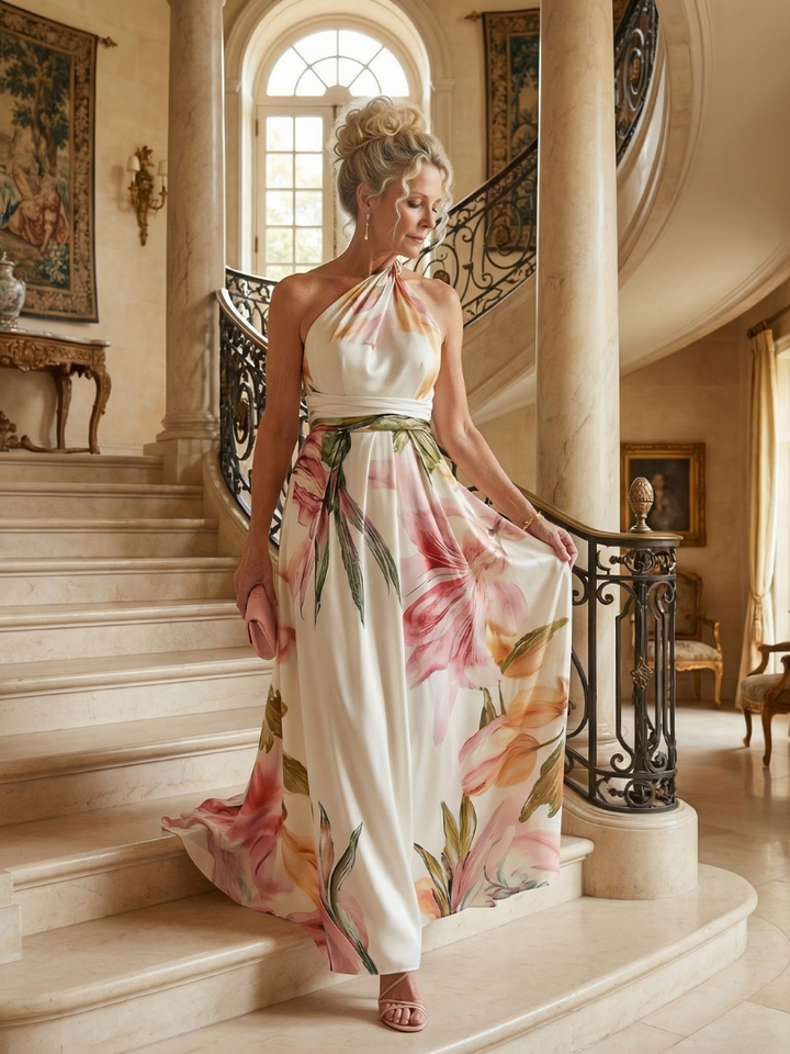Charlotte | Robe maxi fleurie légère Amiel