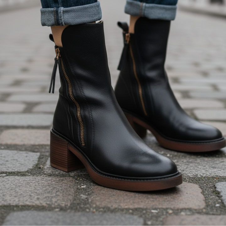 Bérénice | Bottines zippées talon confort Isabelle