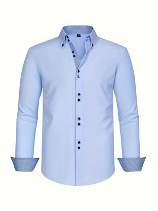 Chemise élégante légère avec détails contrastés