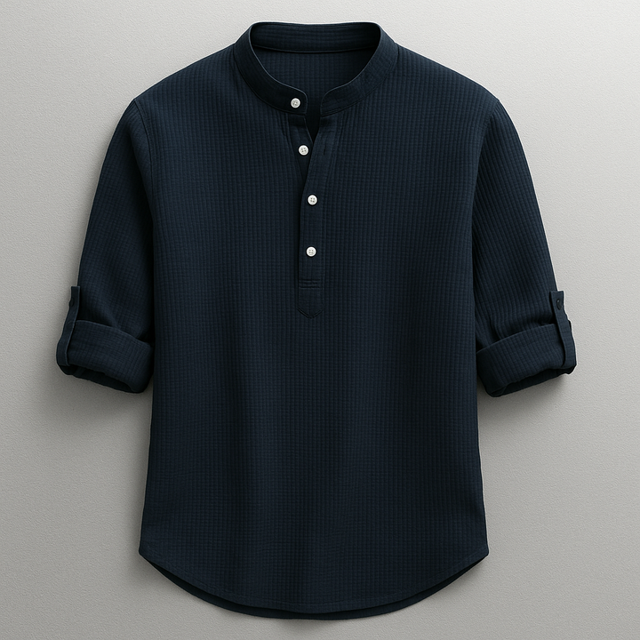 Chemise en coton et lin