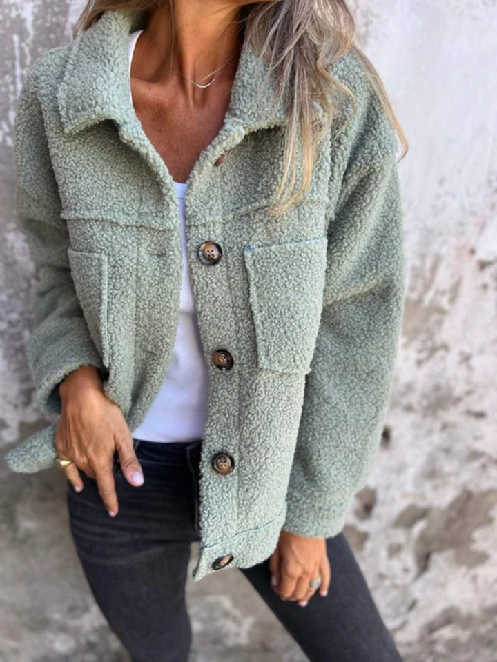Olympe | Manteau à boutons texturé pour femmes