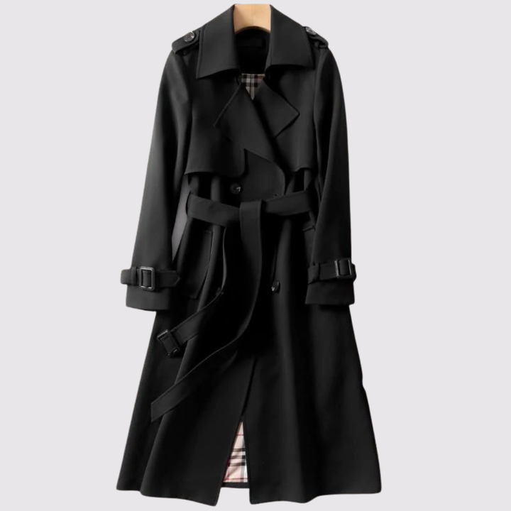 Brigitte | Tranchée manteau longue à ceinture pour femmes
