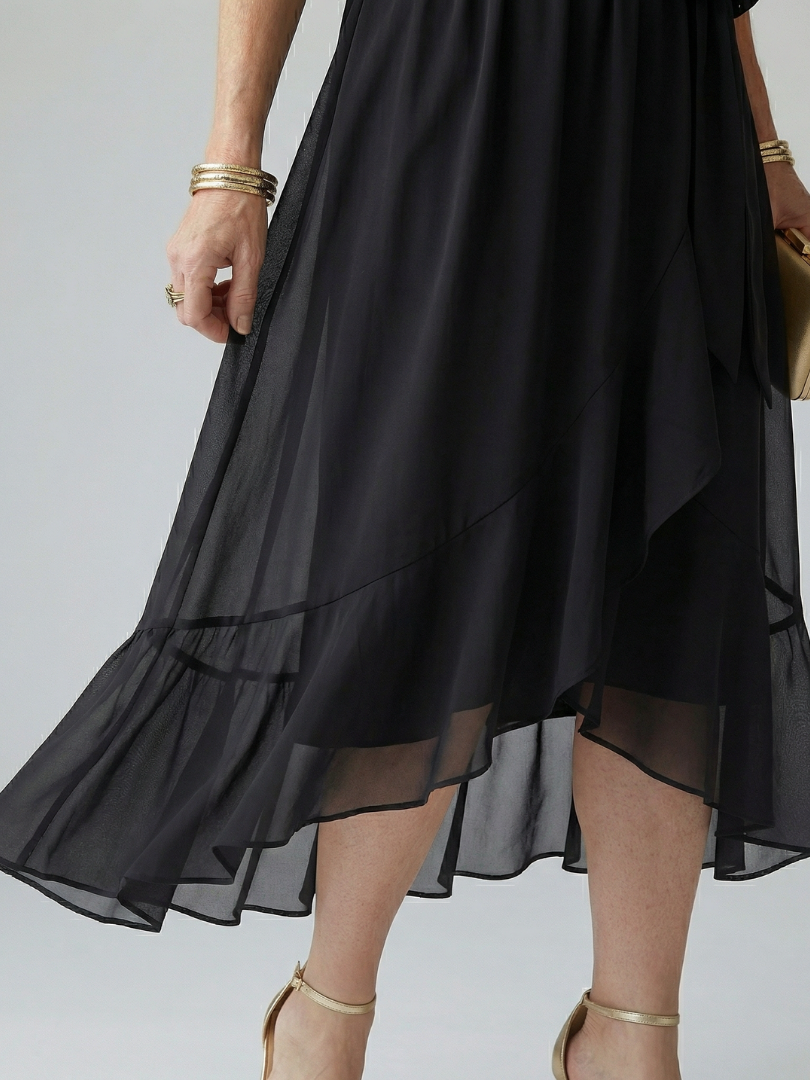 Océane | Robe midi drapée Elric
