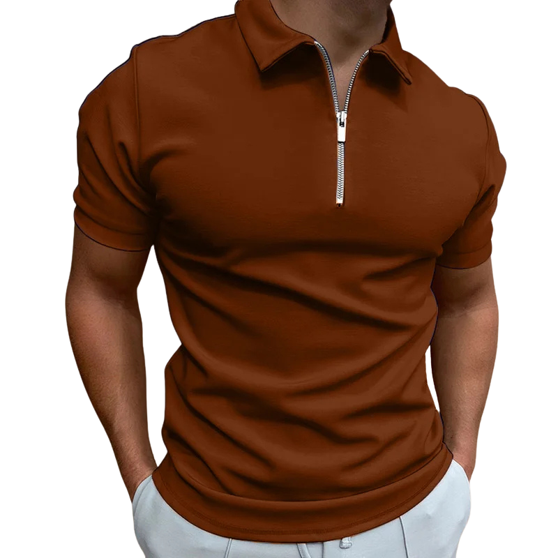 Polo moderne avec zip mi-haut