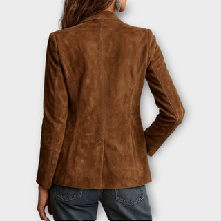 Beaumont Nice | Blazer en daim à boutons pour femmes