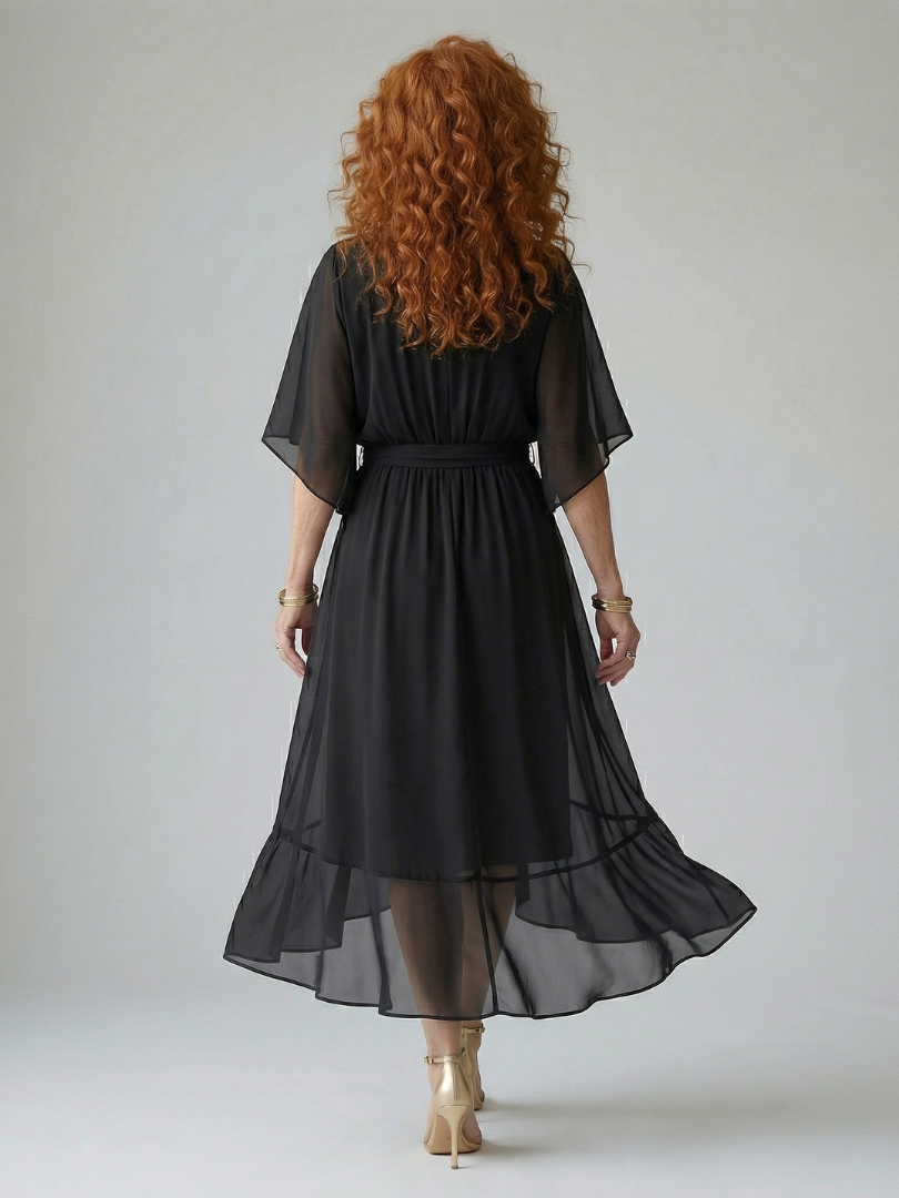 Océane | Robe midi drapée Elric